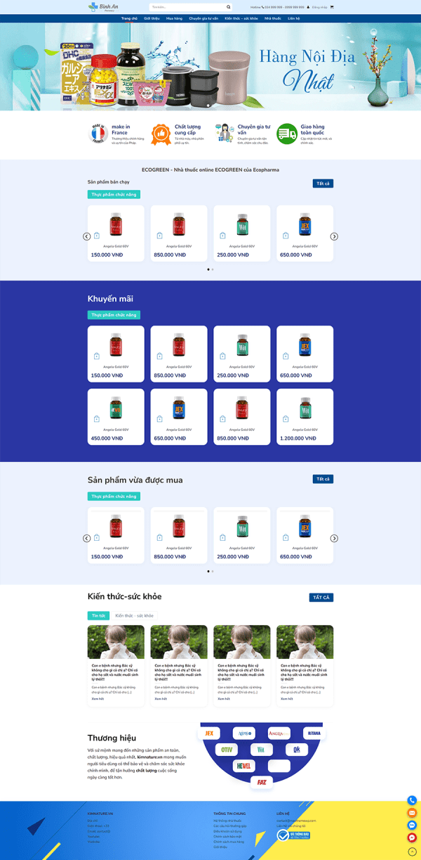 Mẫu website dược phẩm
