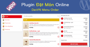 Plugin Menu Order đặt món online