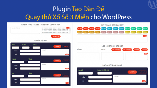 Plugin tạo dàn đề và quay thử XS 3 miền