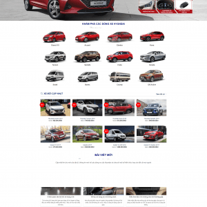 Theme Wordpress Mẫu Website bán oto Hyundai chuẩn SEO giá rẻ